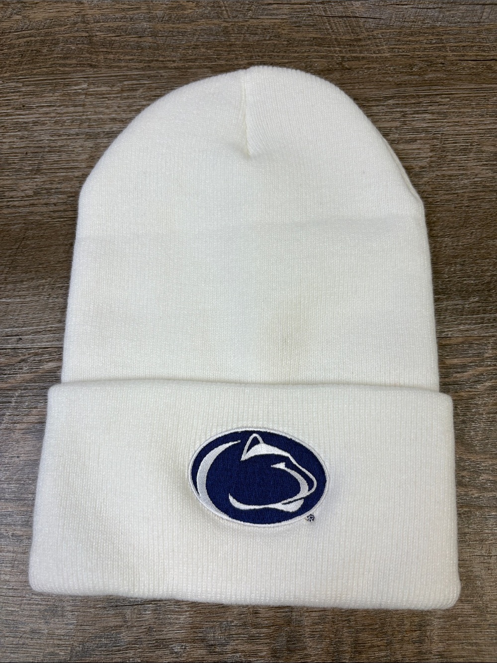 Penn State Nittany Lions LogoFit Knit Cuffed Beanie Hat White OSFM